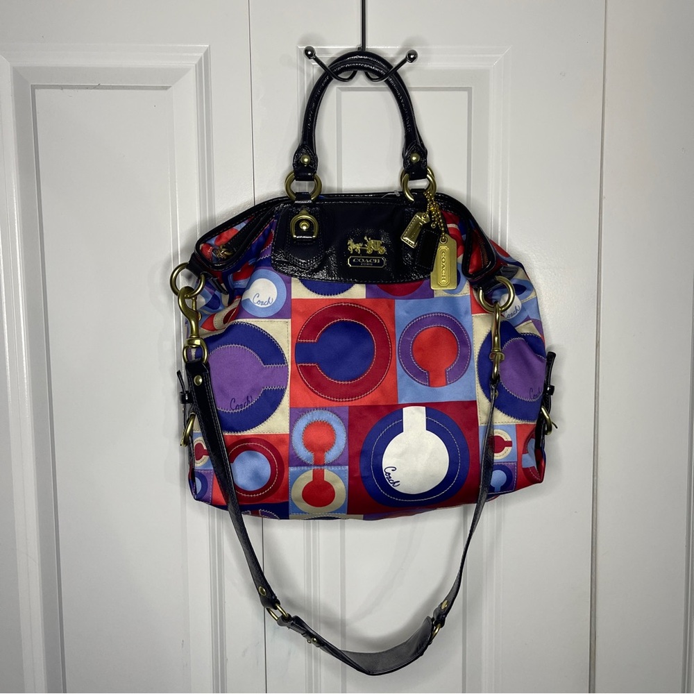 Coach Limited Edition Madison Op Art Julianne Bag Tote Handbag Purse 13253 🔥🔥🔥 - Picture 16 of 16